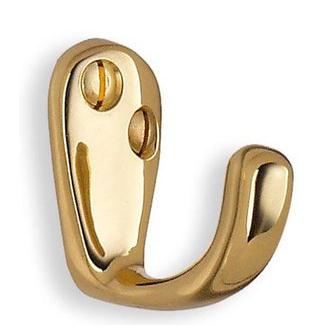 Smedbo B245 1 1/2 in. Single Coat Hook in Polished Brass from the Classic Collection